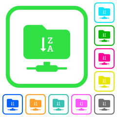 FTP sort descending vivid colored flat icons