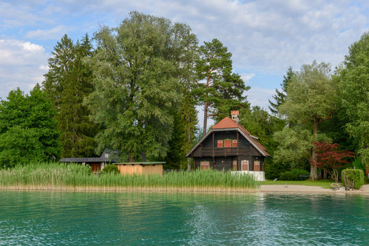 Rural house at lake Fakkar on Carinthia, Austria
