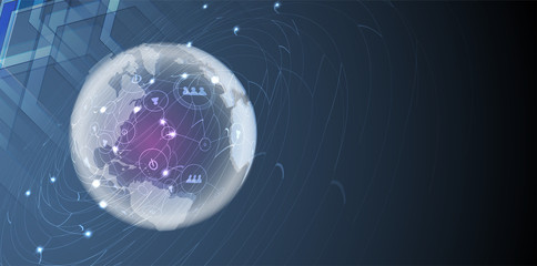 abstract futuristic fade computer technology business background