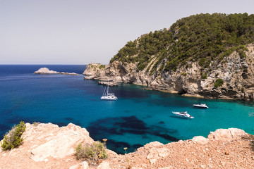 Fototapeta na wymiar Ibiza - Cap des Llamp Sommer wolkenlos