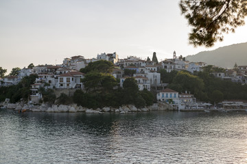 Fototapeta premium Skiathos town, Skiathos island, Sporades, Aegean sea, Greece