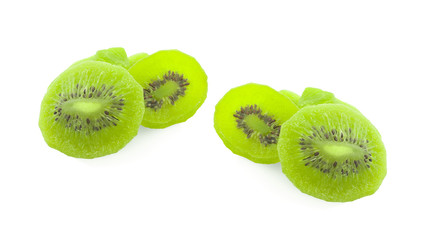 slice kiwi isolated on white background