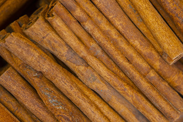 background of cinnamon sticks - food and drink