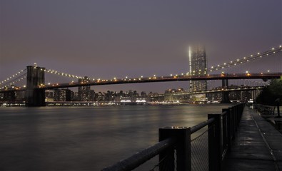 Fototapeta na wymiar New York, ponte di Brooklyn
