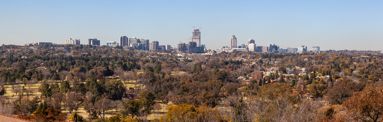 Naklejka premium panoramę Sandton i okolicznych przedmieść, Johannesburga, RPA.