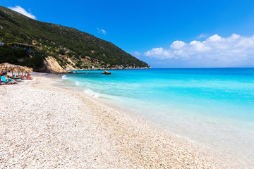 Obraz premium Beach with azure water and white sand