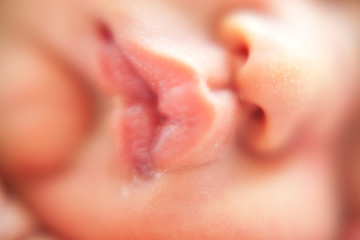 Baby face close up