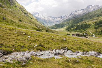 Fototapeta na wymiar Sils, Segl, Val Fex, Fextal, Val Fedoz, Fexgletscher, Wanderweg, Oberengadin, Alpen, Graubünden, Schweiz