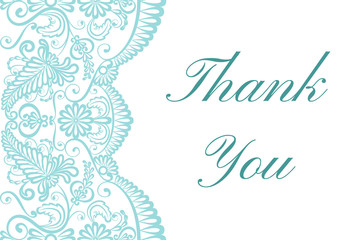 turquoise lace border