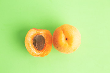 apricots in colorful background