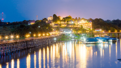 MON BRIDGE [ KANCHANABURI - Travel Thai Asia ] ,THE LONGEST WOODEN BRIDGE OF THAILAND - 850 METRES