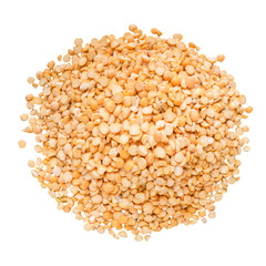 Pile of dry peas isolated