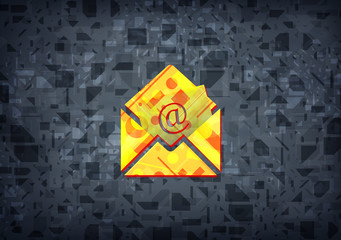 Newsletter email icon black background