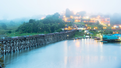 MON BRIDGE [ KANCHANABURI - Travel Thai Asia ] ,THE LONGEST WOODEN BRIDGE OF THAILAND - 850 METRES