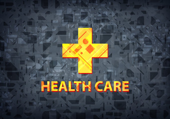 Health care (plus sign) black background