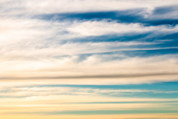 colorful dramatic sky with cloud at sunset.