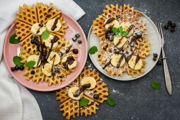 Belgian waffles.