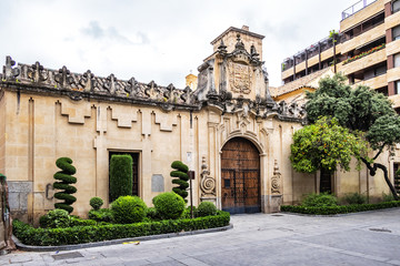 Fototapeta premium Royal Collegiate Church of San Hipolito (Iglesia de San Hipolito) was founded in mid-fourteenth century by King Alfonso XI to commemorate his victory in Battle of El Salado. Andalusia, Cordoba, Spain.