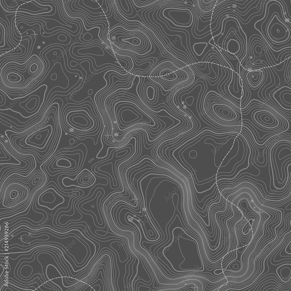 Poster seamless pattern. topographic map background with space for copy seamless texture. line topography m