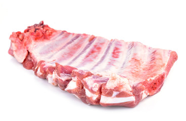 Pork rib on white background