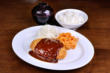 Japanese kare with hambaku set.