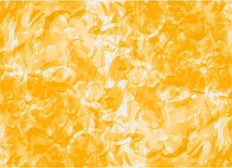 Yellow spotted stained background as painted by paints. Vector background