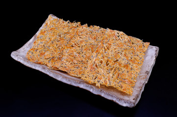 Fried Japanese Tatami iwashi.
