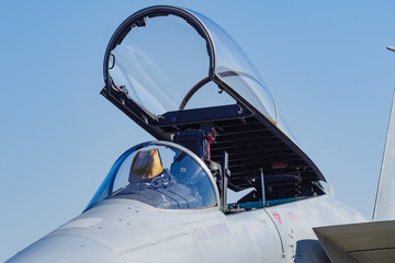 Fototapeta na wymiar Cockpit of F-15J Eagle for Pirot