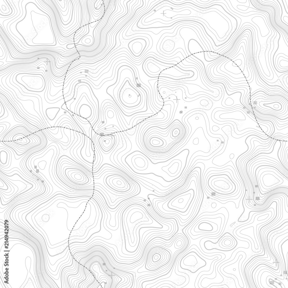 Poster seamless pattern. topographic map background with space for copy seamless texture. line topography m