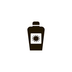 suntan oil icon. flat design