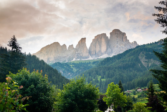Dolomites mountains view