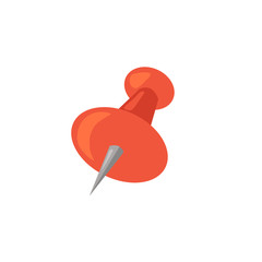 Hand drawn pin isolated on white background. Vector illustration.