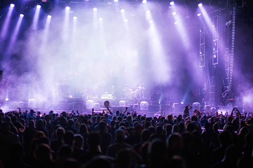 Concert lights and crowd background
