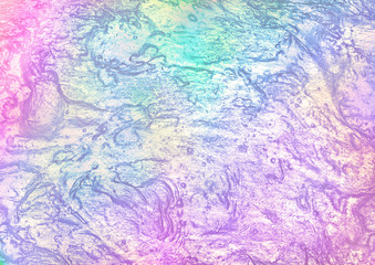 Abstract beautiful holographic foil texture with unicorn colours. Trendy background.