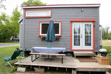 Funky girl shows off her DIY Tiny Home