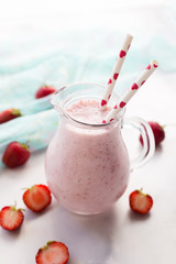 Strawberry milkshake or smoothie