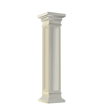 Ancient column vector illustration isolated on white background
