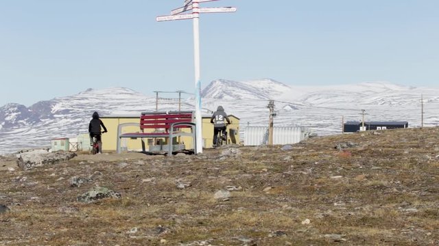 Kids playing in the Streets of Pond Inlet, Nunavut