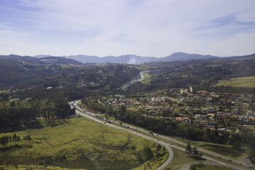 Fototapeta na wymiar Vista aérea de Atibaia SP.