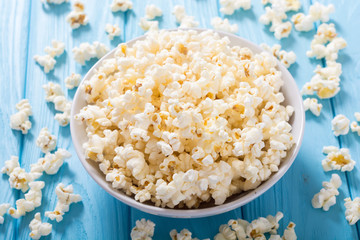 Popcorn snack in bowl