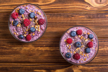 Chia yogurt with granola