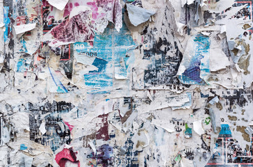 Background of old torn posters