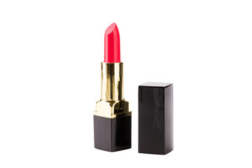 Obraz na płótnie Canvas Close up of a lipstick on white background
