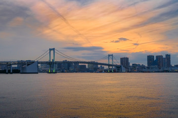 Obraz premium 豊洲ぐるり公園からの景色 夕方