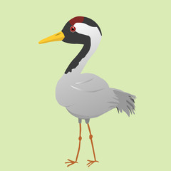 Cute crane vector illustration
