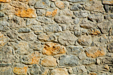 Wall from natural south Crete stone, Greece