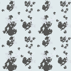 Military camouflage seamless pattern in light blue and different shades of grey color