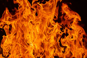 Blazing fire flame background and textured