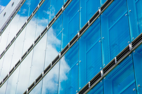 Business building with windows in Berlin, Germany