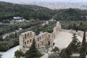 Vista en altura del teatro griego 